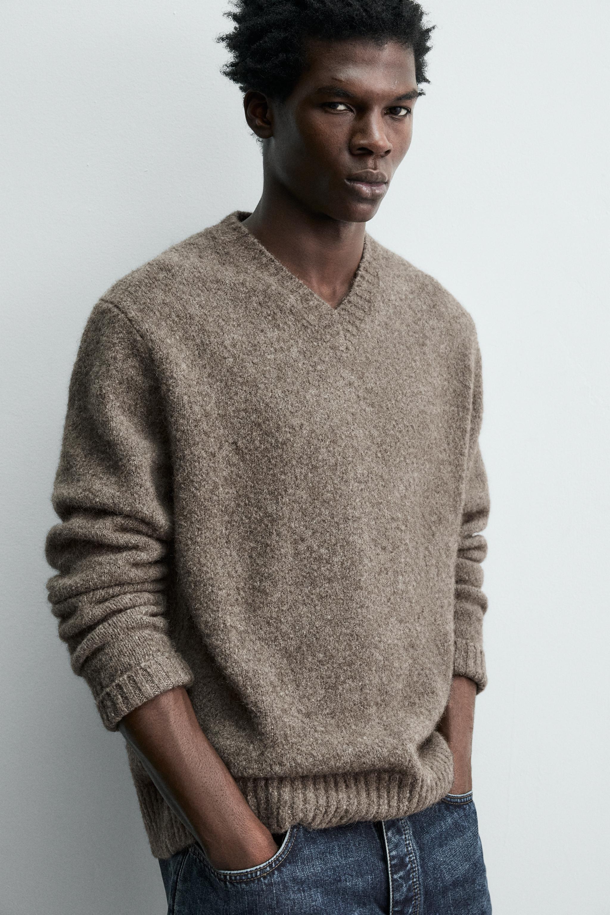 TEXTURED SWEATER WITH YAK FIBER